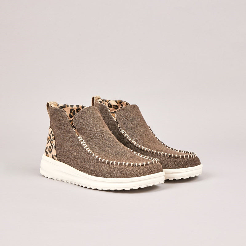 HEYDUDE Denny Bottes Léopard Pour Femmes En Coton