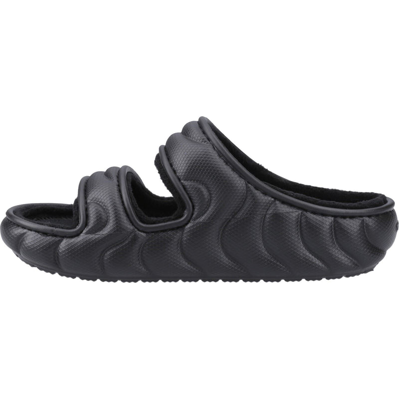 Crocs Classic Cozzzy Overpuff sandales noires pour femme en thermoplastique