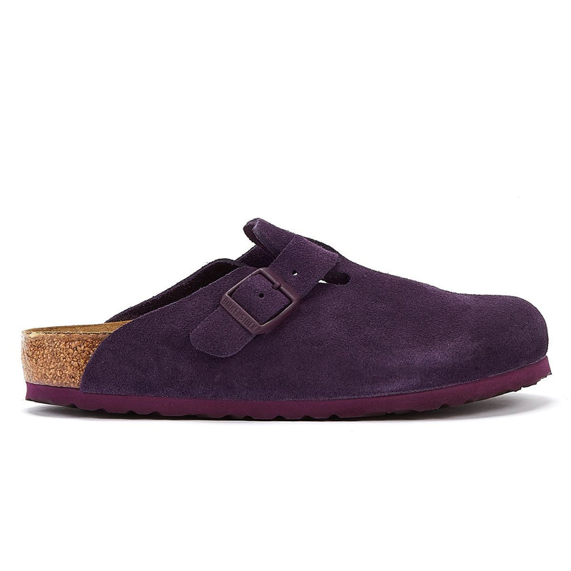 Birkenstock Sabots En Daim Violet De Boston