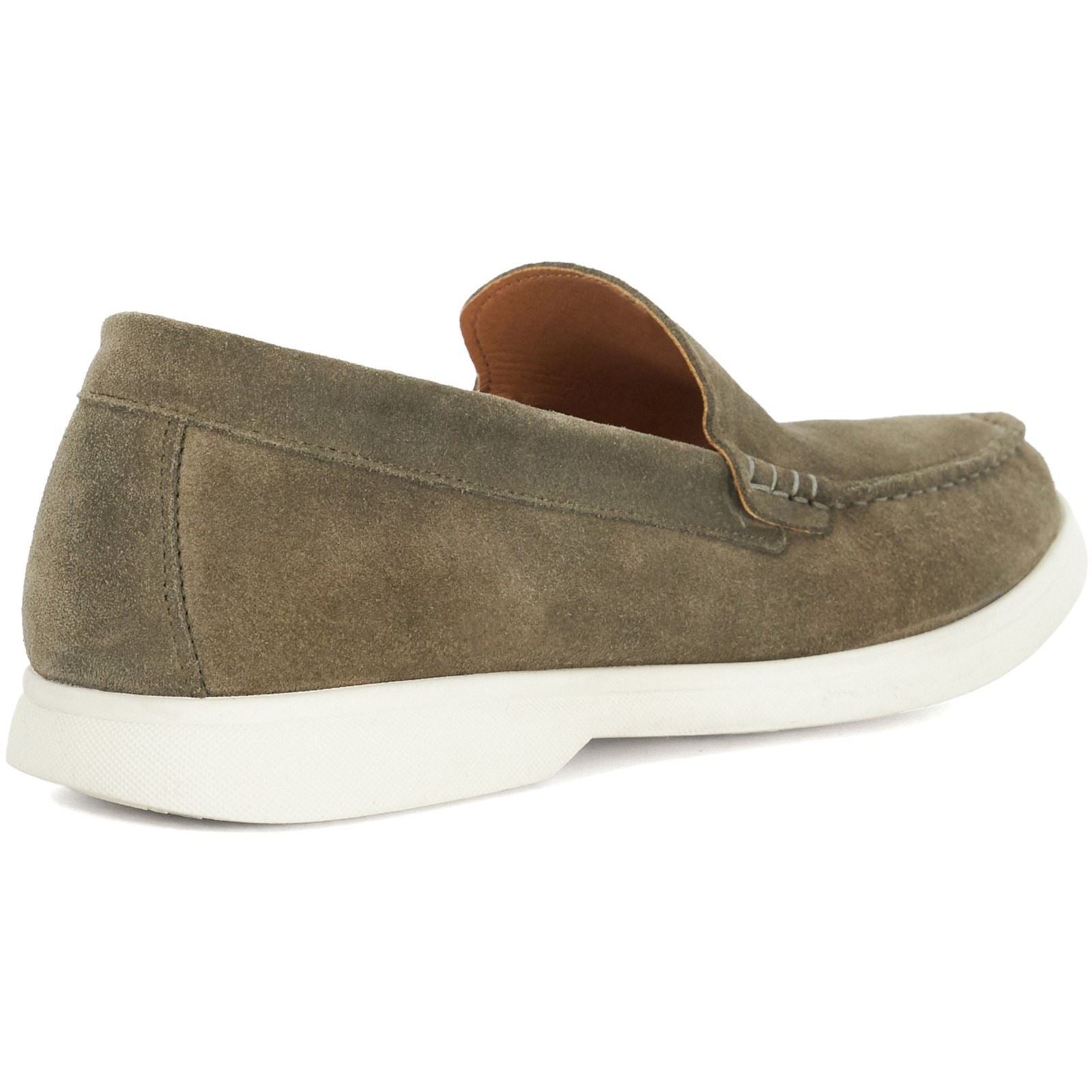 Dune Buftonn Chaussures Plates Pour Hommes En Daim Kaki