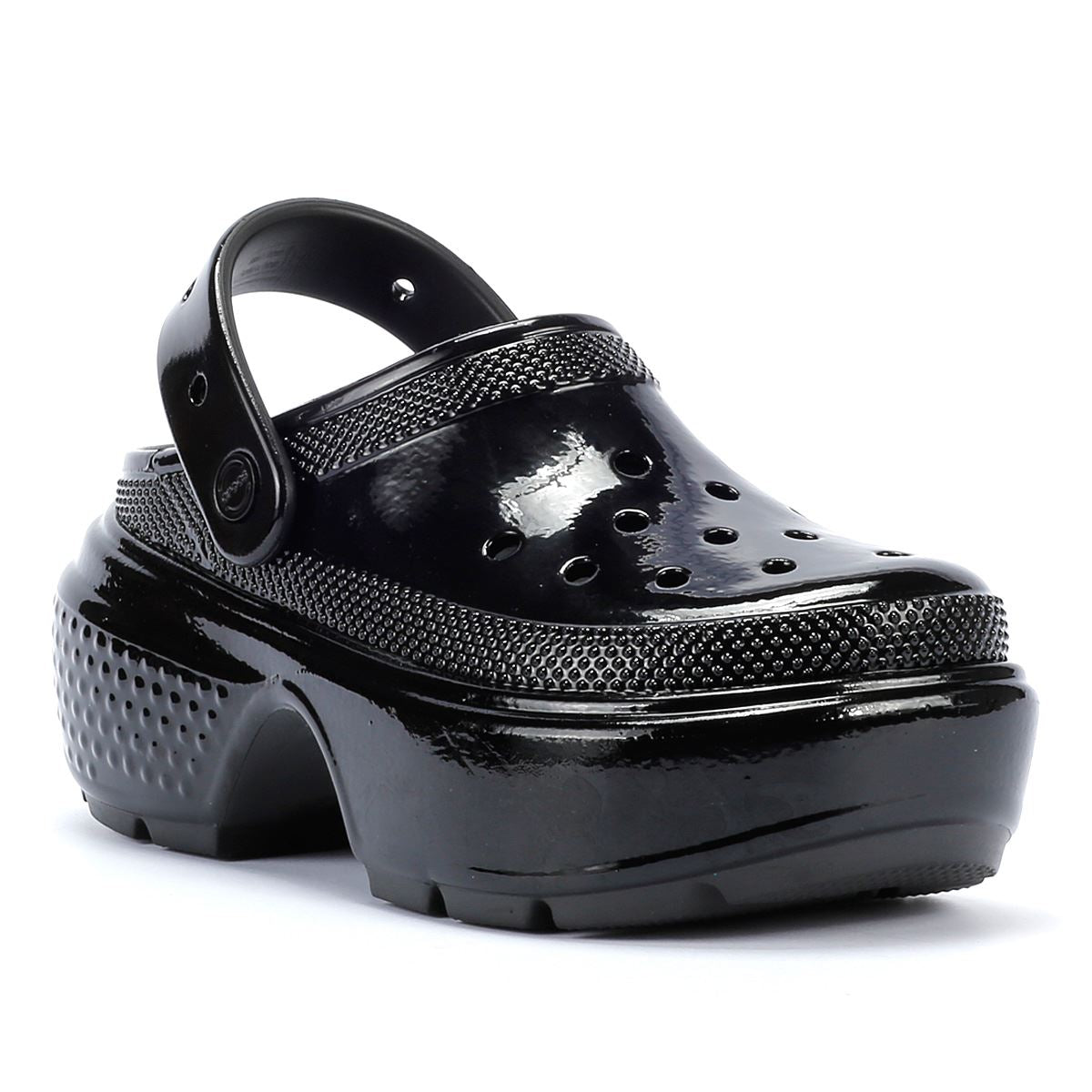 Crocs Stomp High Shine Sabots Noirs