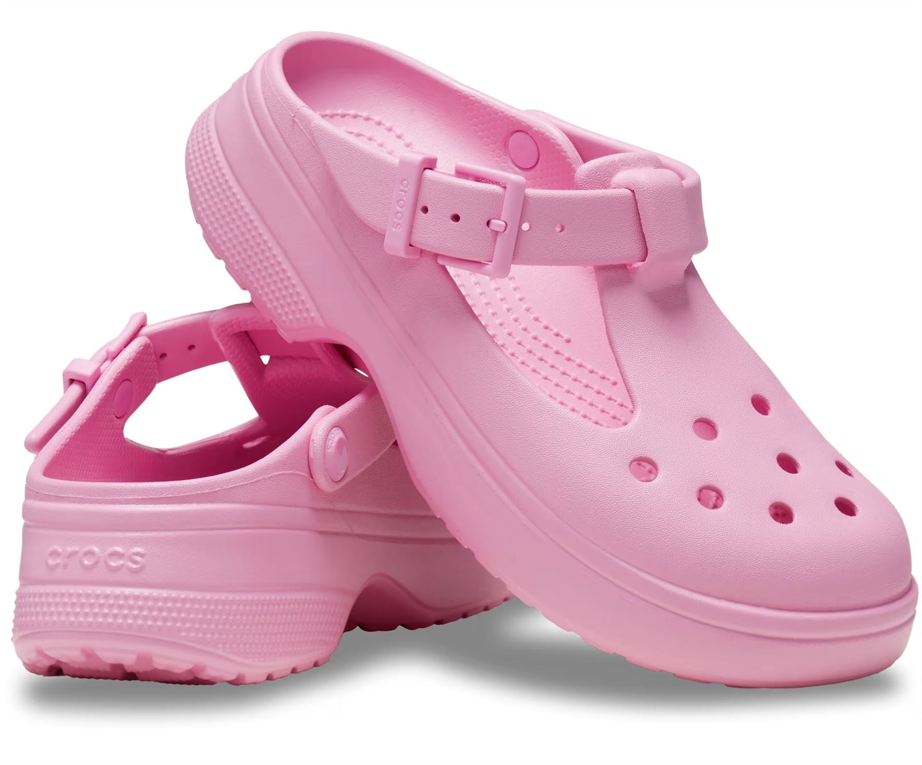 Crocs Classic Mary Jane Chaussures Roses Pour Femmes