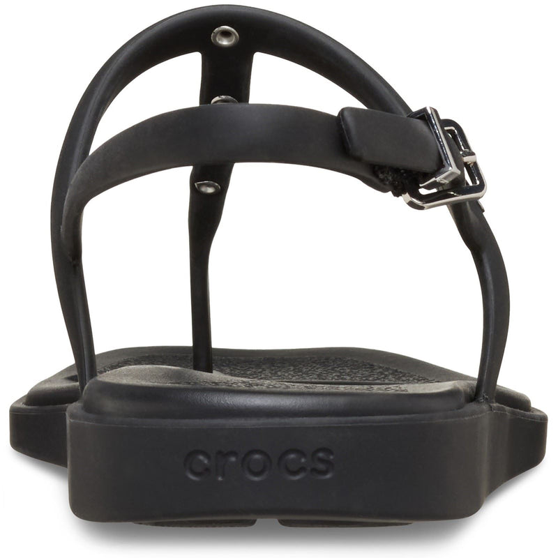 Crocs Miami Studded Thong Flip Sandales Noires En Thermoplastique Pour Femmes