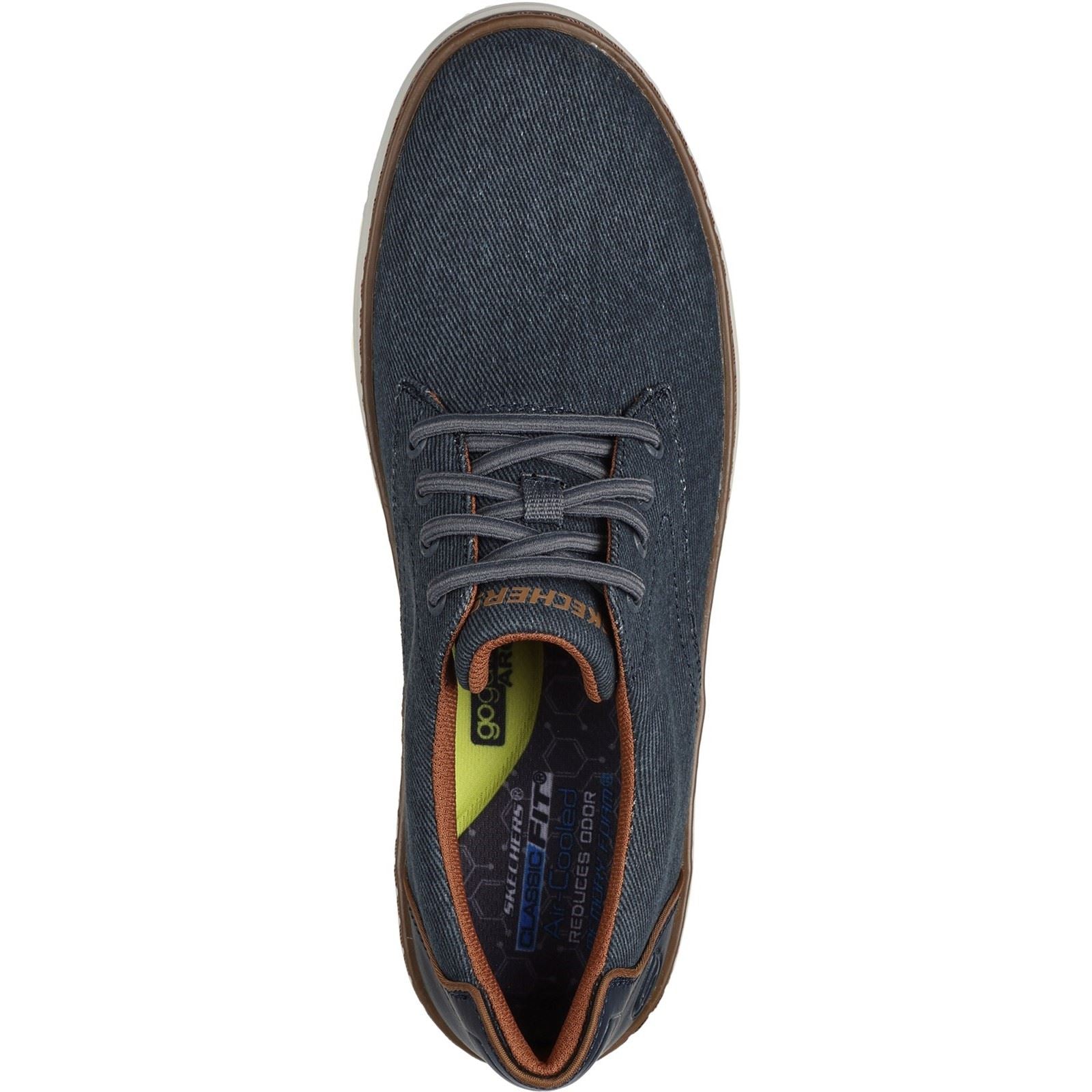 Skechers Hyland - Ratner Chaussures En Toile Pour Hommes, Couleur Bleu Marine, À Lacets