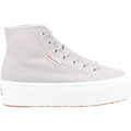 Superga 2708 HI Top Bottes En Coton Pour Femmes Grises Colomba/Blanches Avorio
