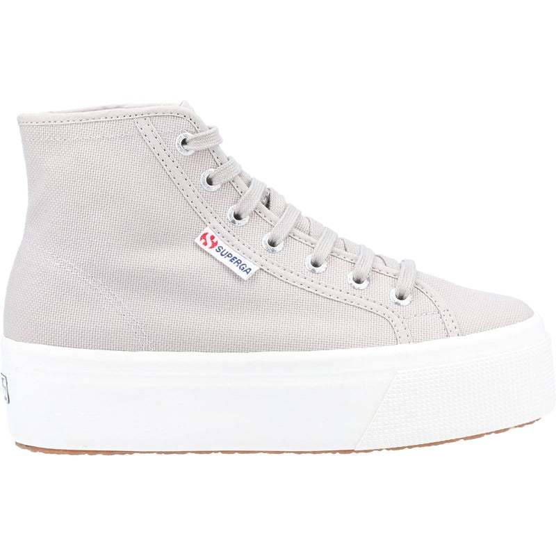 Superga 2708 HI Top Bottes En Coton Pour Femmes Grises Colomba/Blanches Avorio