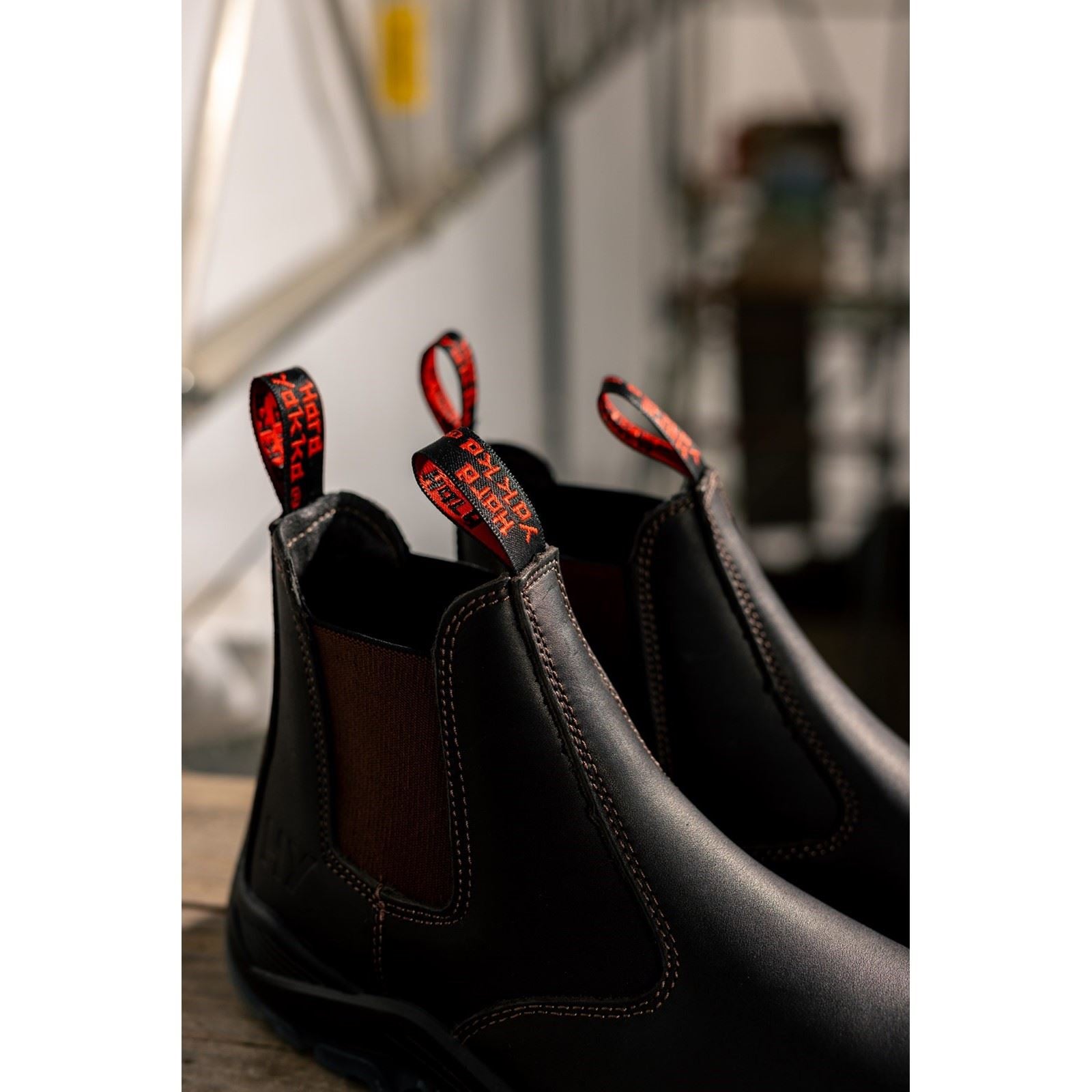 Hard Yakka Bottes De Sécurité En Cuir Marron Banjo