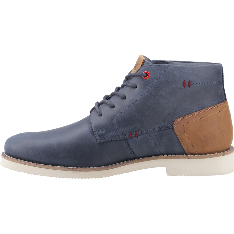 Pod Aries Bottes En Cuir Bleu Marine Pour Hommes