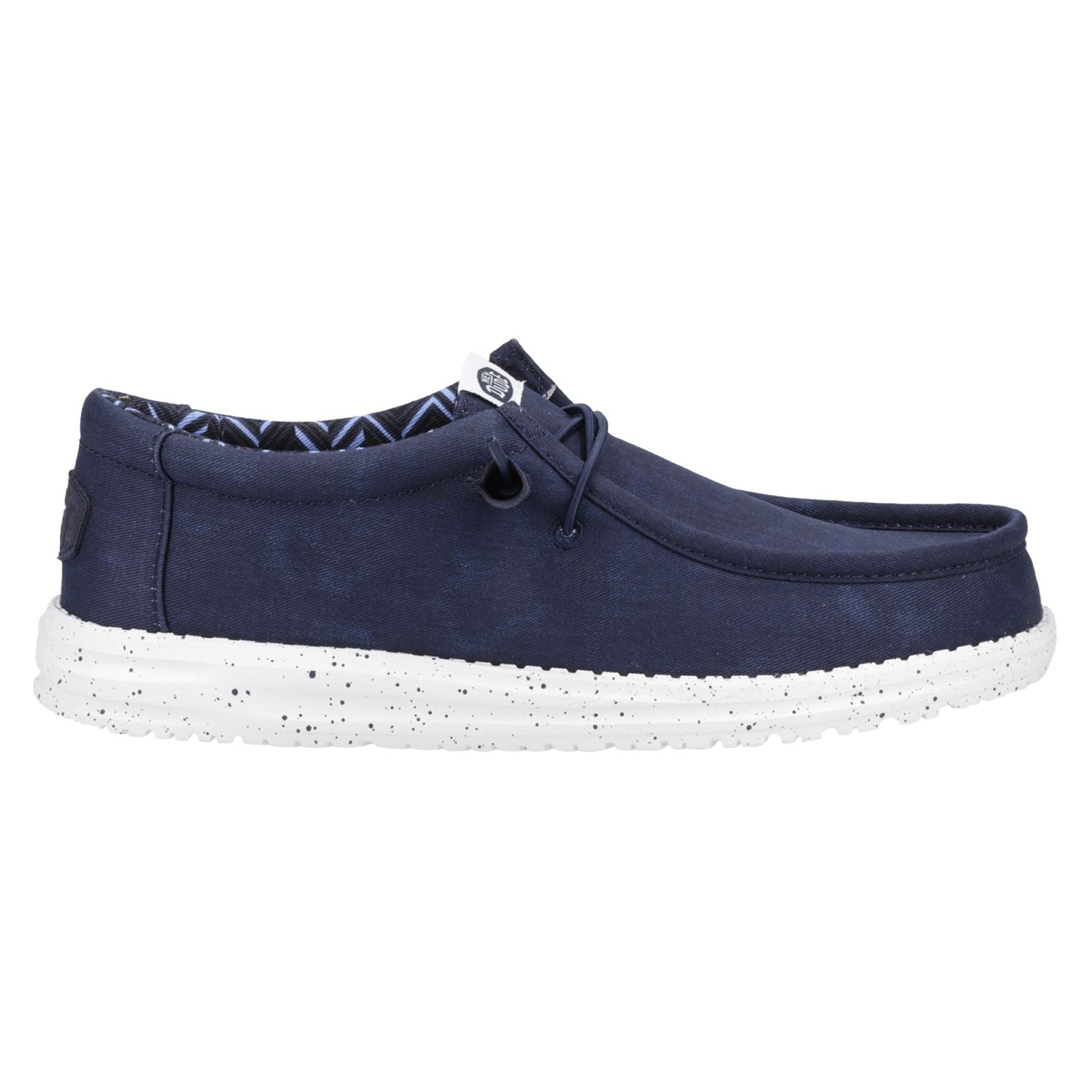 HEYDUDE Wally Canvas Chaussures Bateau En Coton 100% Pour Hommes, Couleur Marine