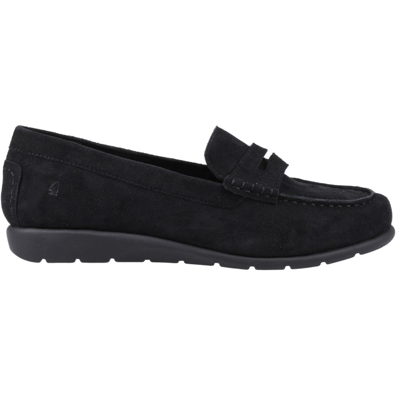 Hush Puppies Shelby Femmes Suédoises Mocassins Noirs