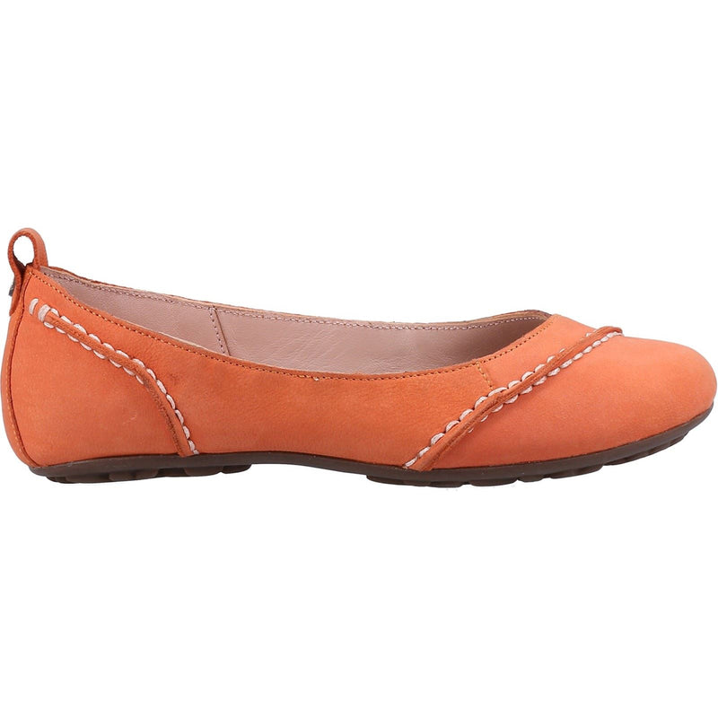 Hush Puppies Janessa Flats En Cuir Pour Femmes De Couleur Corail