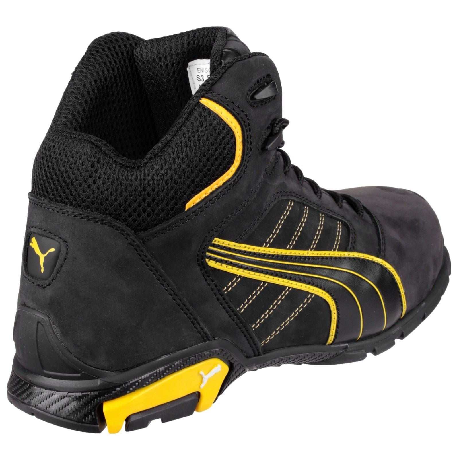 Puma Safety Bottes De Sécurité En Cuir Noir Amsterdam Mid