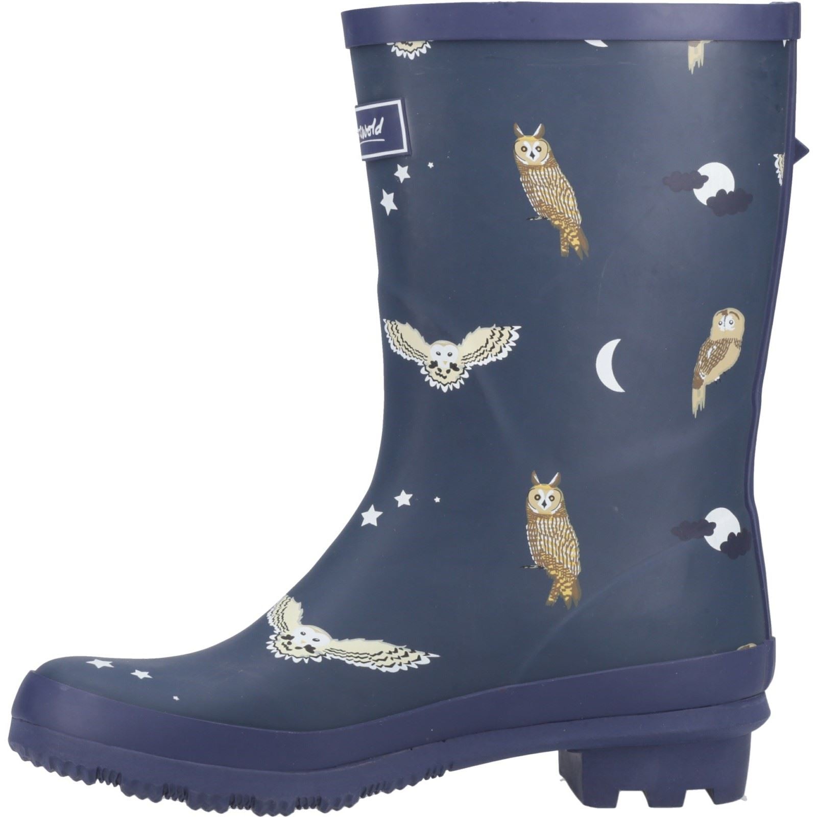 Cotswold Woodland Mid Bottes En Caoutchouc Pour Femmes Avec Motif De Chouettes