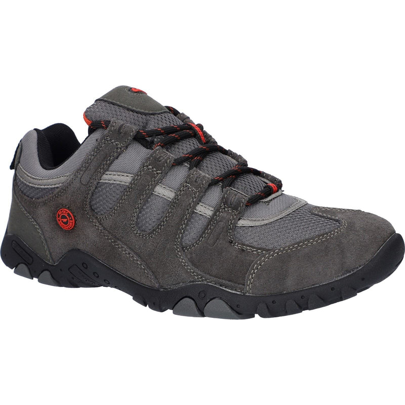 Hi-Tec Quadra II Chaussures De Randonnée Pour Hommes En Suède Gris / Rouge Vif
