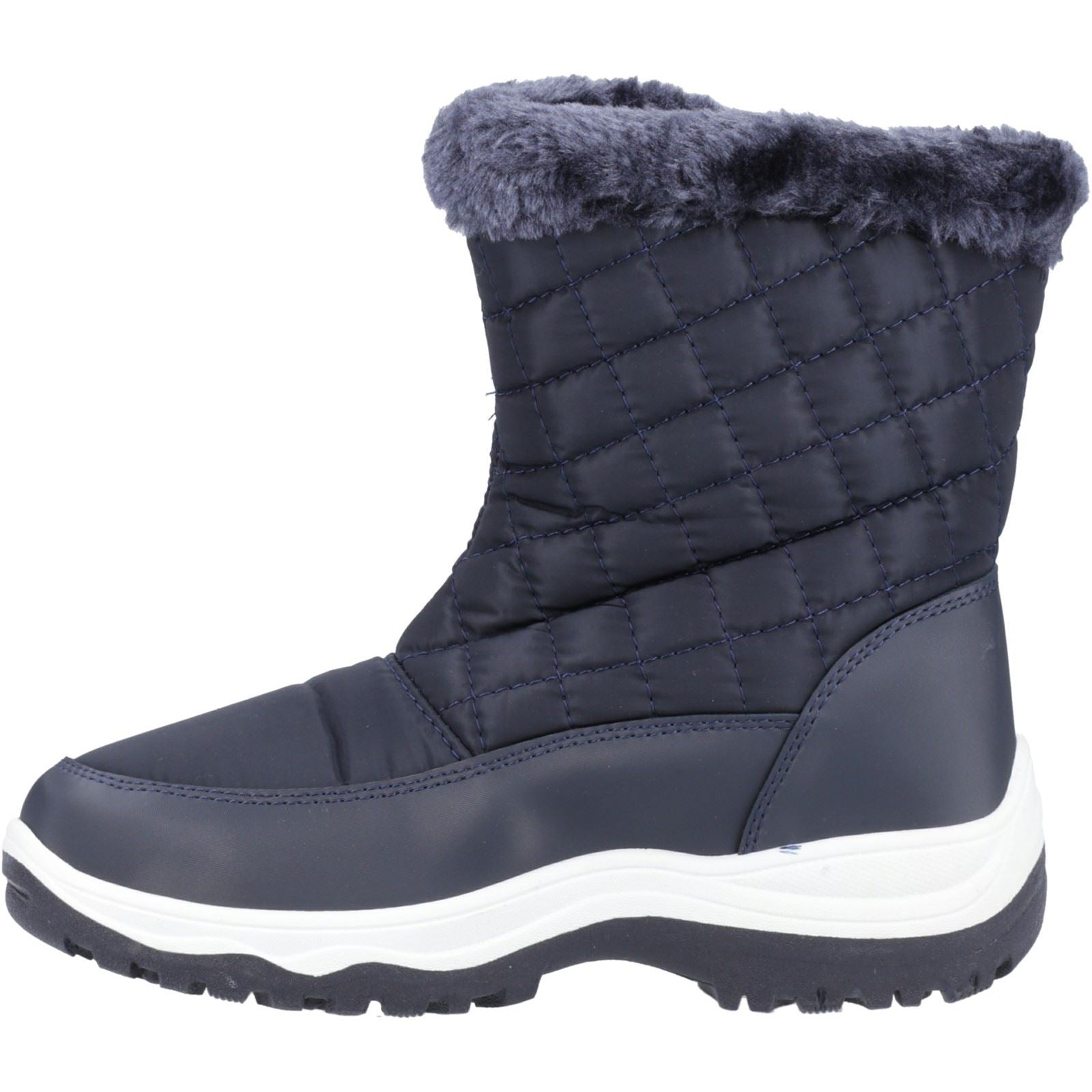 Cotswold Butterrow Chaussures Mi-mollet D'hiver Pour Femmes En Textile Bleu Marine