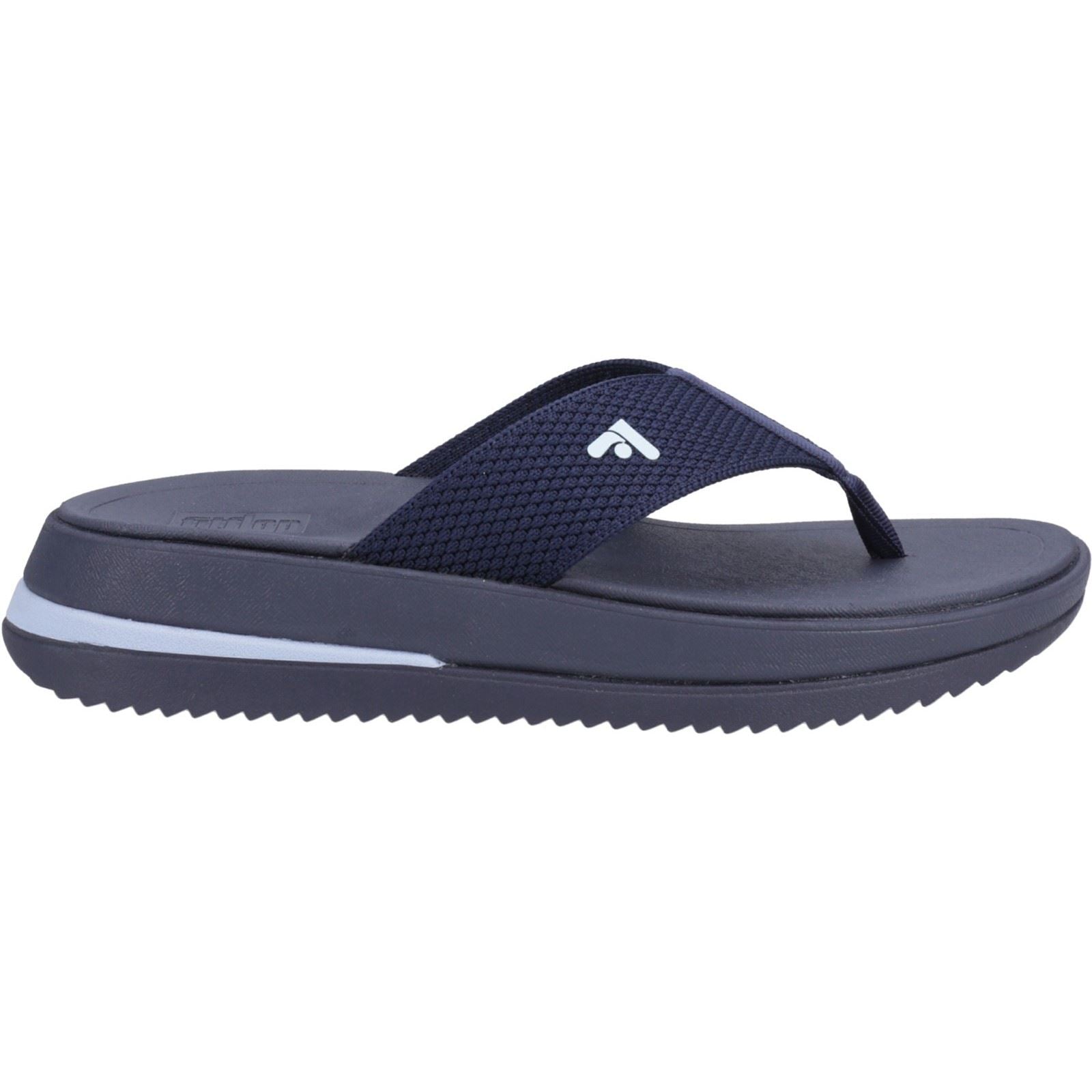 Fitflop Surff Two-tone Sandales Larges En Polyester Pour Femmes Couleur Bleu Marine Nuit