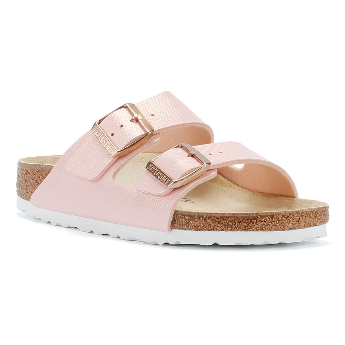 Birkenstock Arizona Sandales En Nubuck Rose Clair Pour Femmes