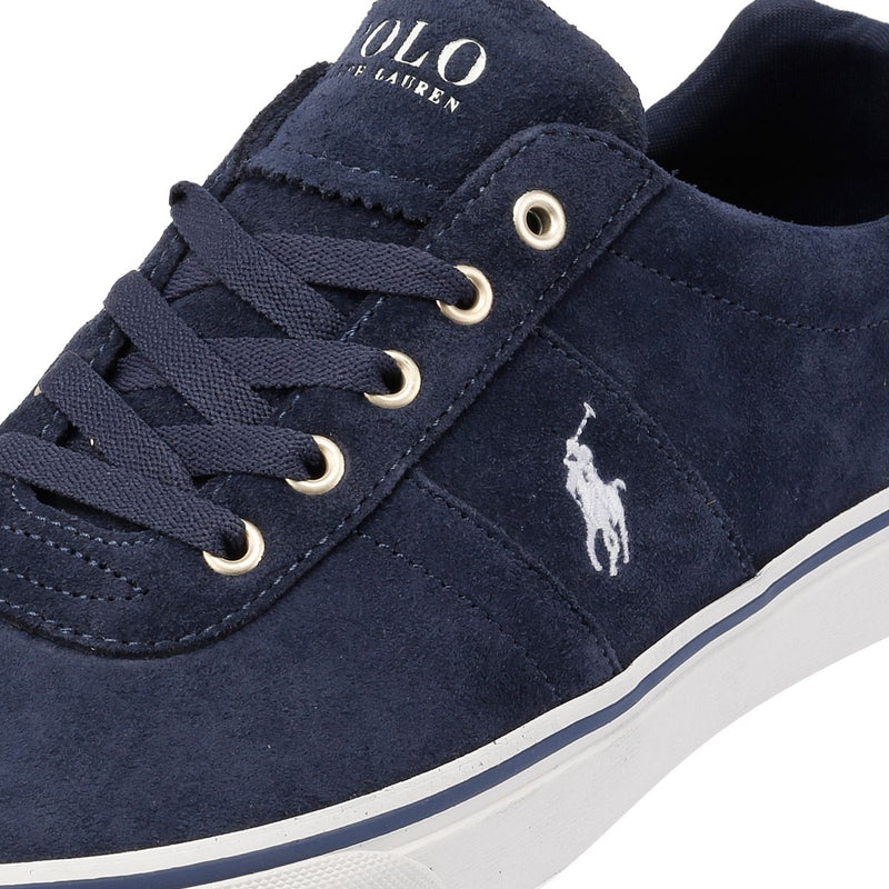 Ralph Lauren Hanford III Baskets Bleues En Cuir Pour Hommes