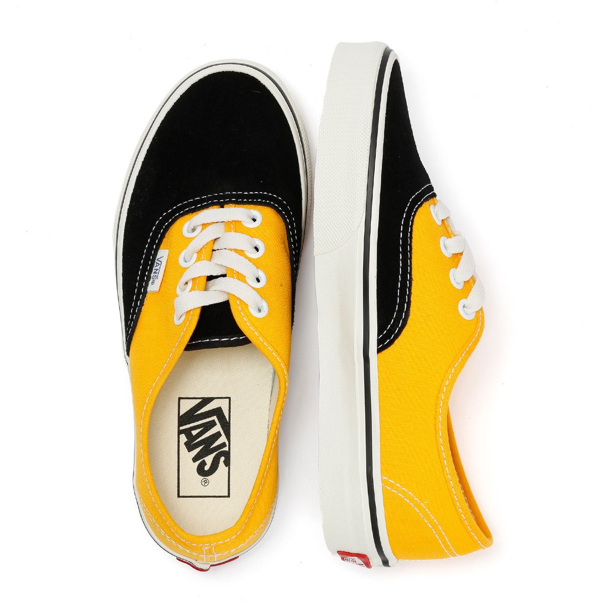 Vans Authentic Primary Multi Baskets Jaunes En Toile