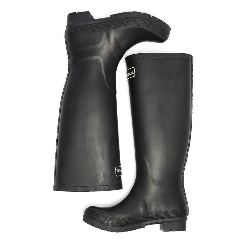 Barbour Abbey Bottes En Caoutchouc Noires Pour Femme