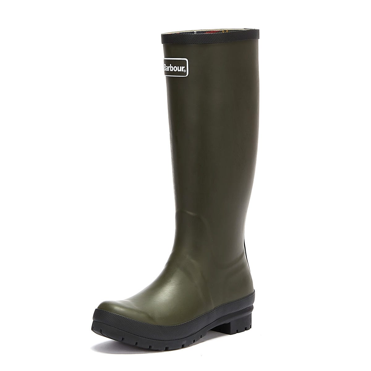 Barbour Abbey Bottes en caoutchouc vert olive pour femmes