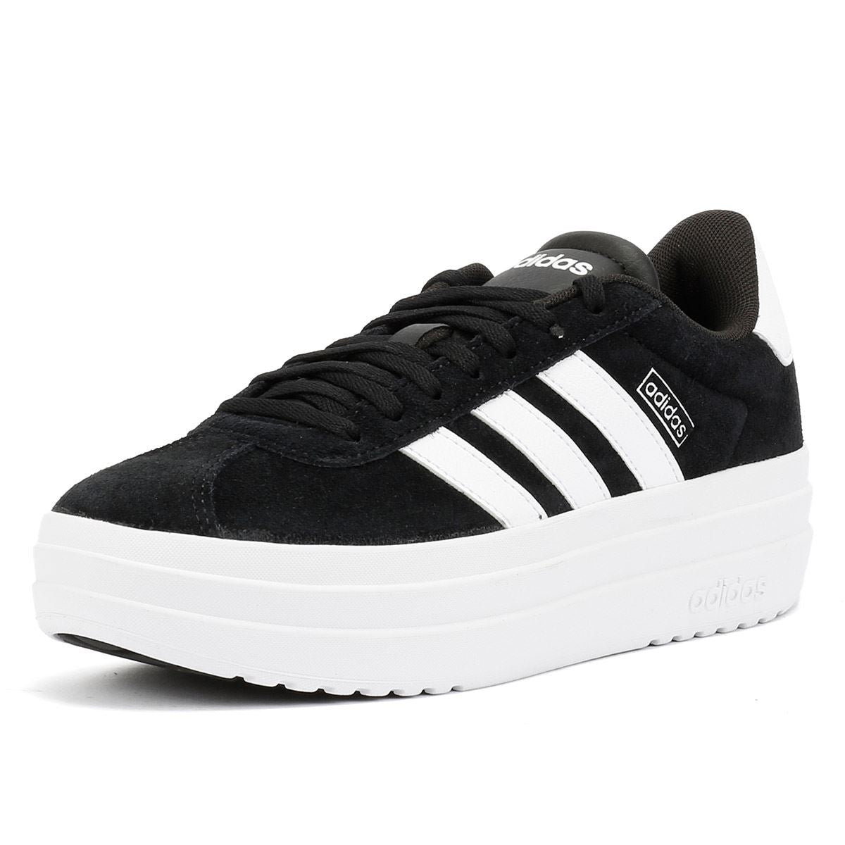Adidas VL Court Bold Baskets Noires En Cuir Pour Femmes