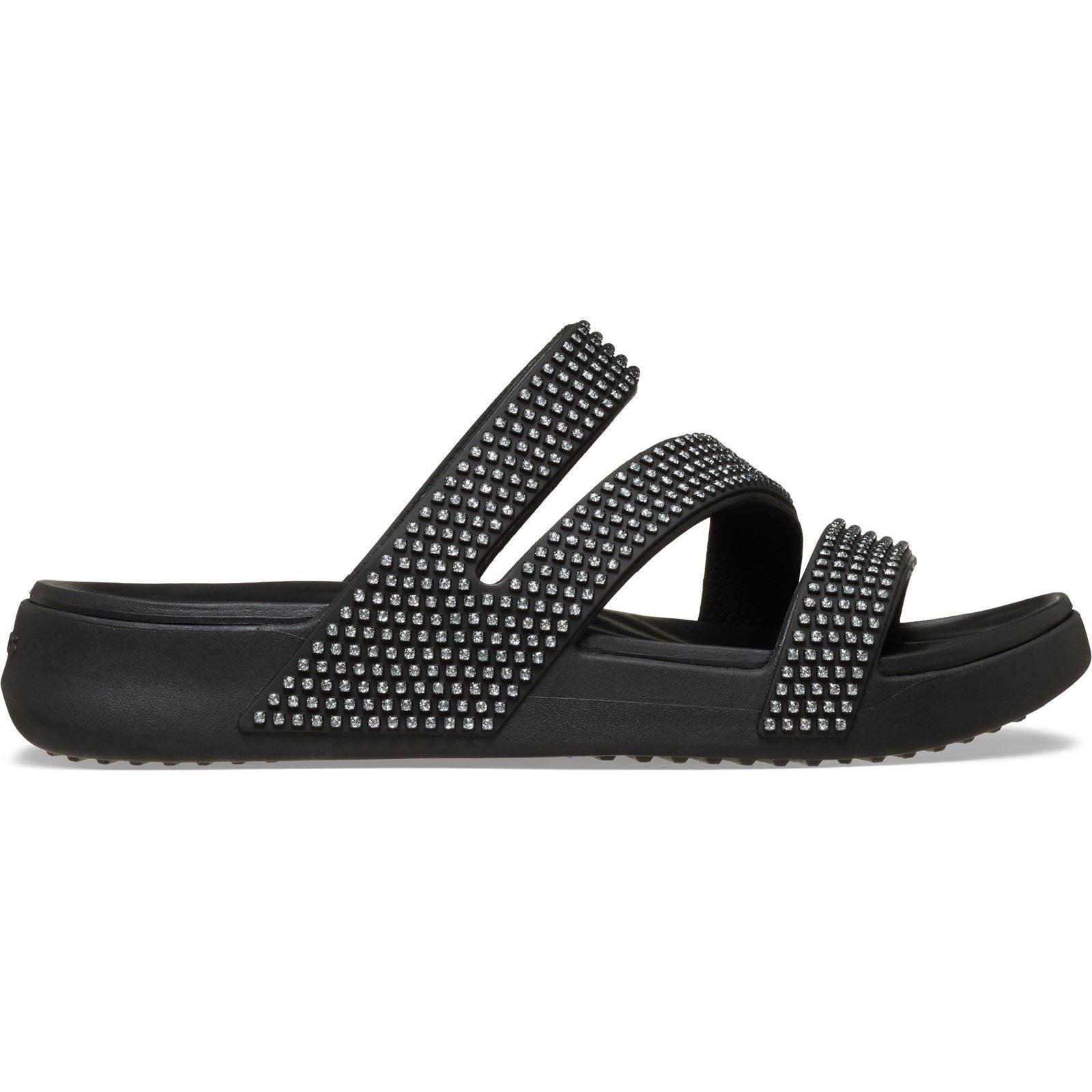 Crocs Getaway Strappy Sandales Noires Pour Femmes En Eva