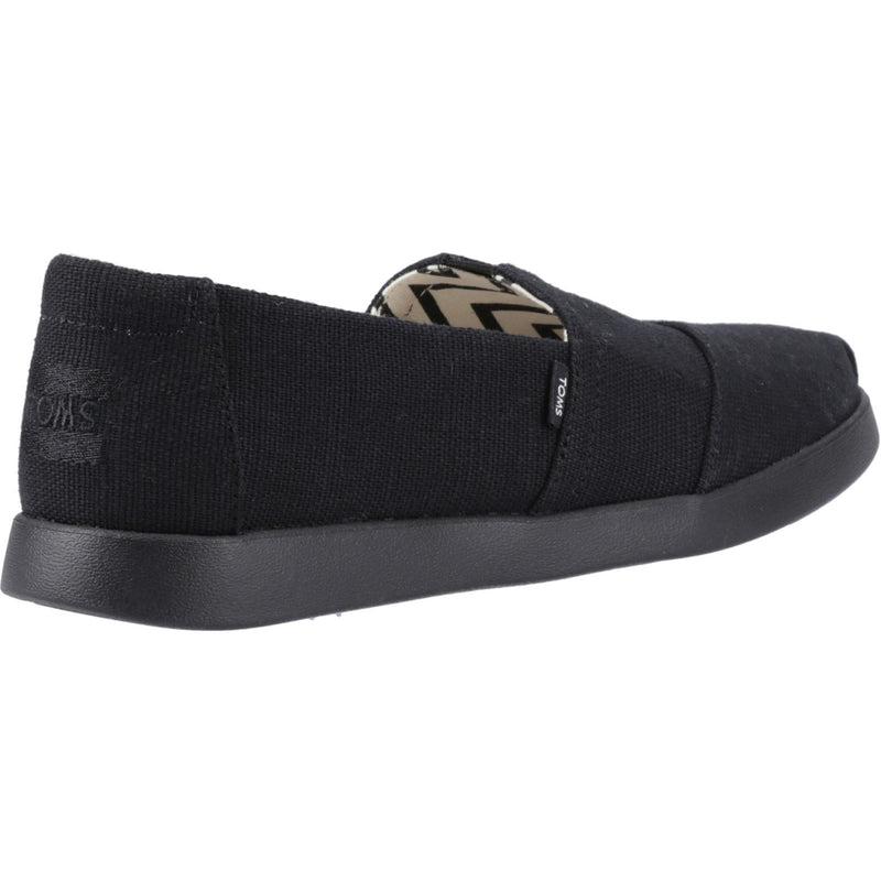 TOMS Alpargata Plus Espadrilles En Jute Pour Femme, Noir/Noir