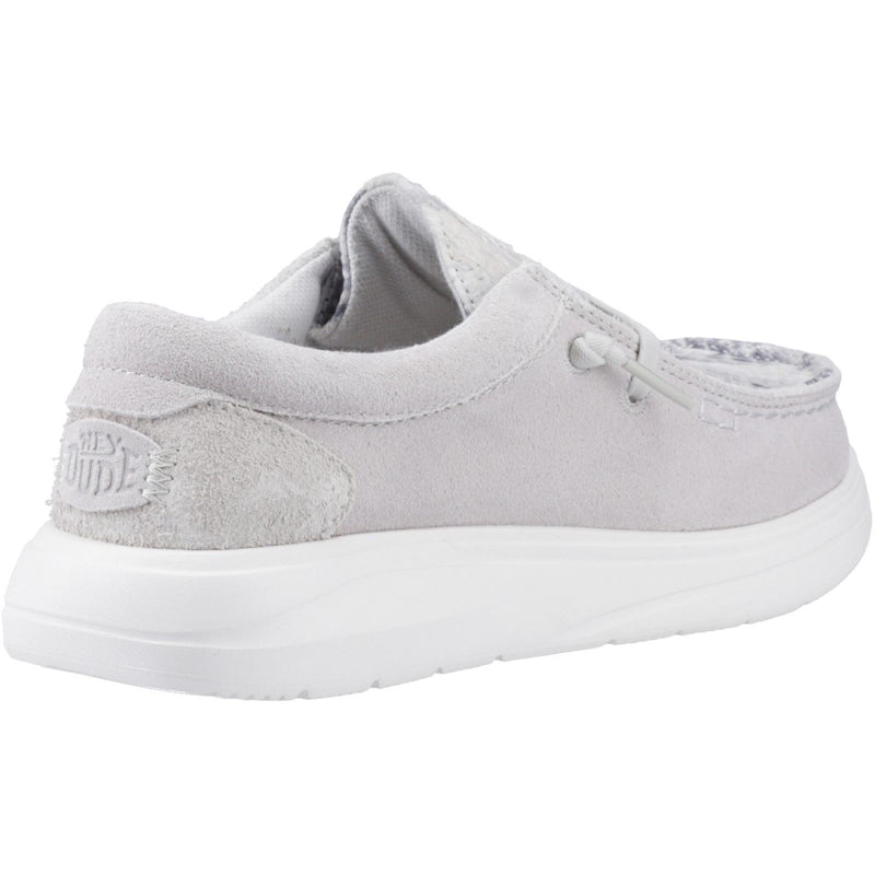 HEYDUDE Wendy COMF Chaussures Mocassins Pour Femmes En Cuir Gris/serpent