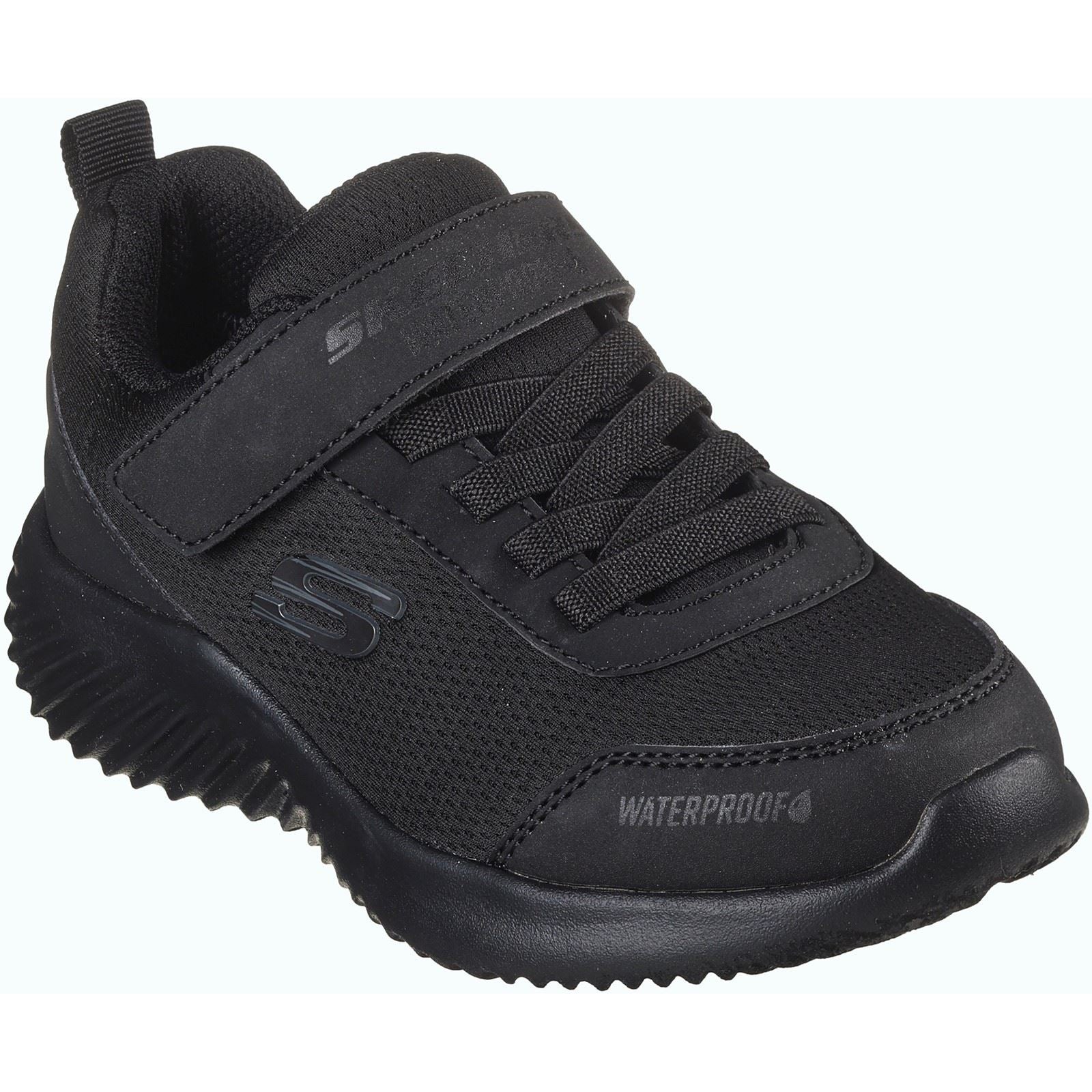 Skechers Bounder Dripper Drop Chaussures De Sport Noires Pour Garçons En Polyuréthane