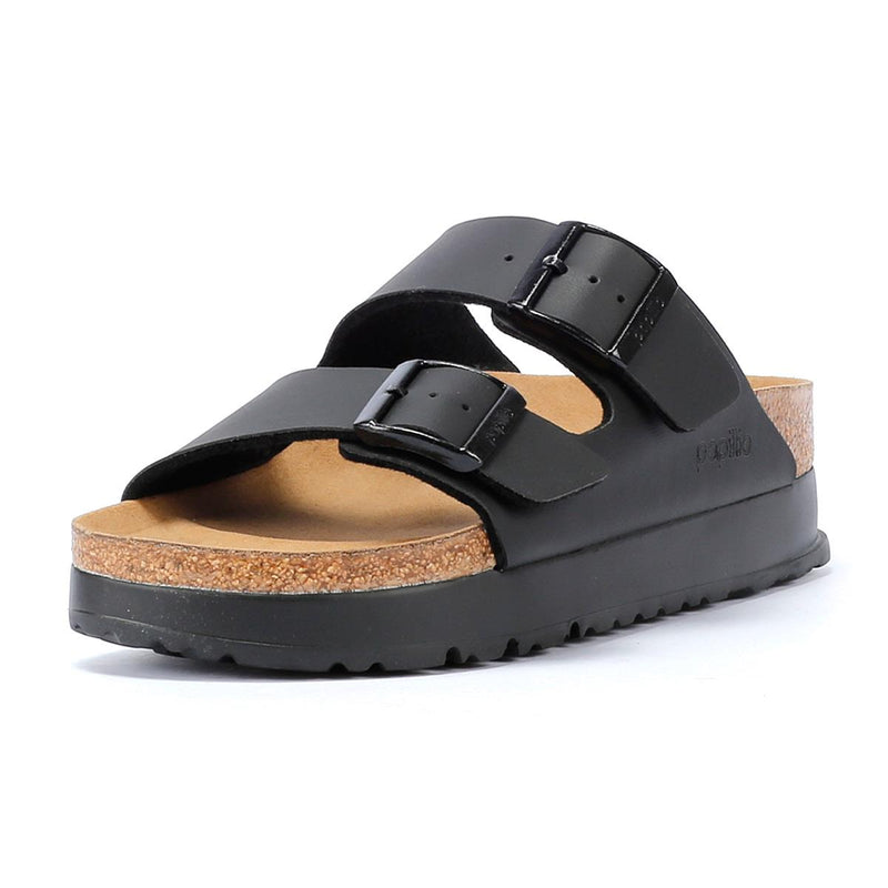 Birkenstock Arizona Flex Platform Sandales Noires Pour Femmes