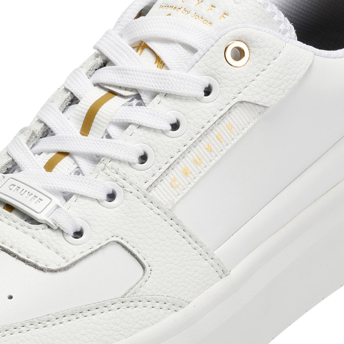 Cruyff Endorsed Tennis Baskets Blanches En Cuir Pour Hommes