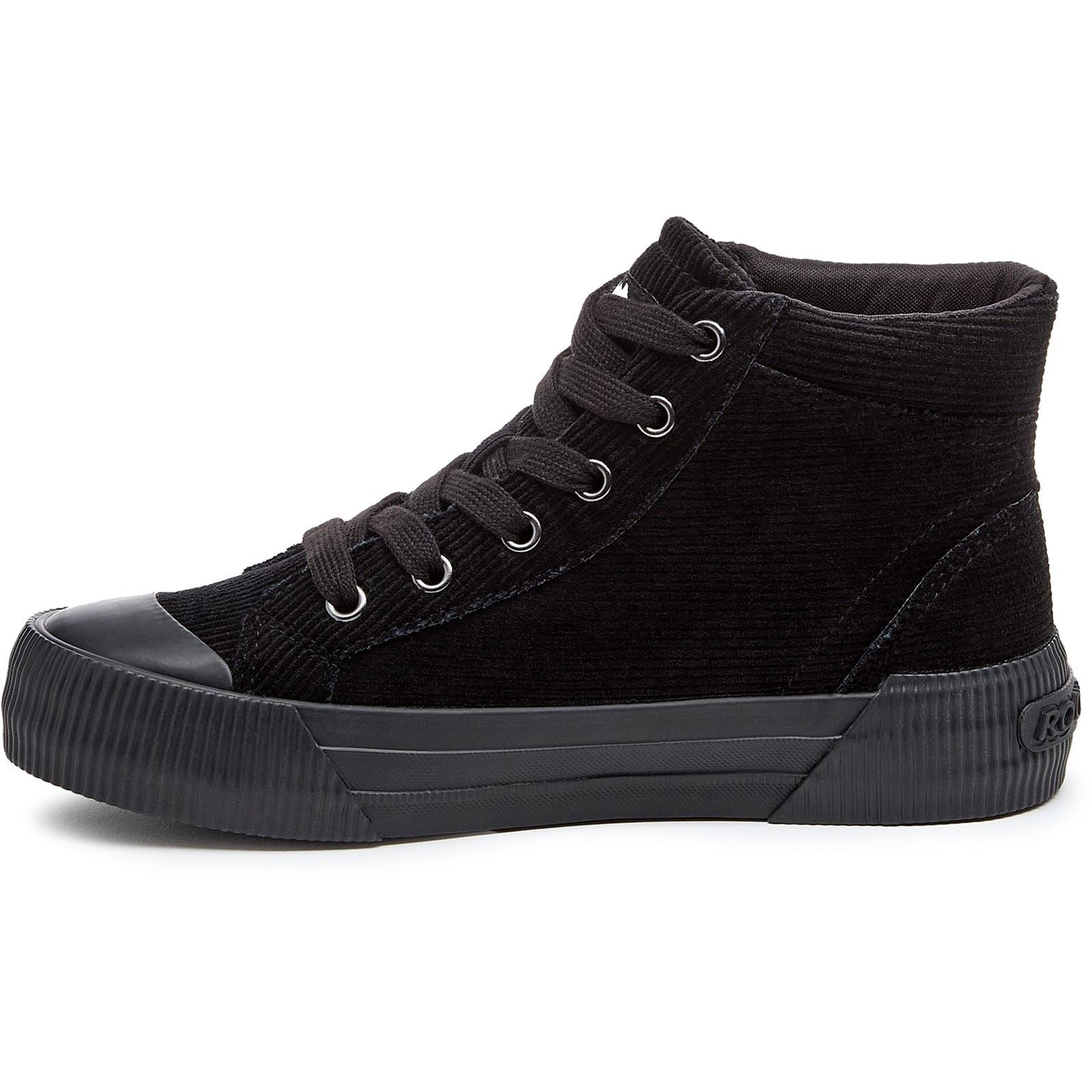 Rocket Dog Cheery Hi Baskets Noires En Velours Côtelé Pour Femmes