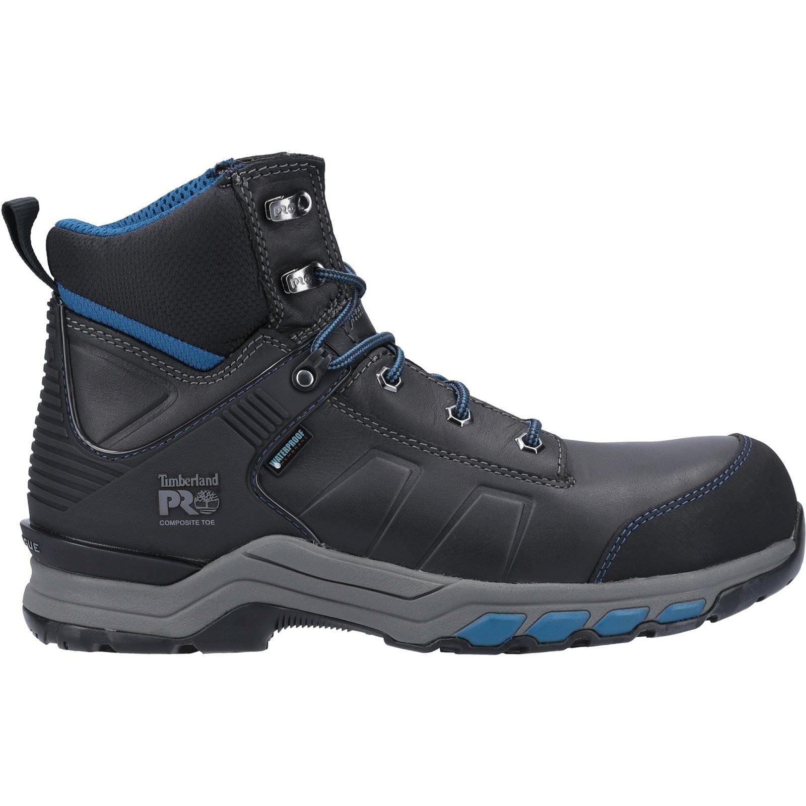 Timberland Pro Bottes De Sécurité En Cuir Noir/Teal Hypercharge Work