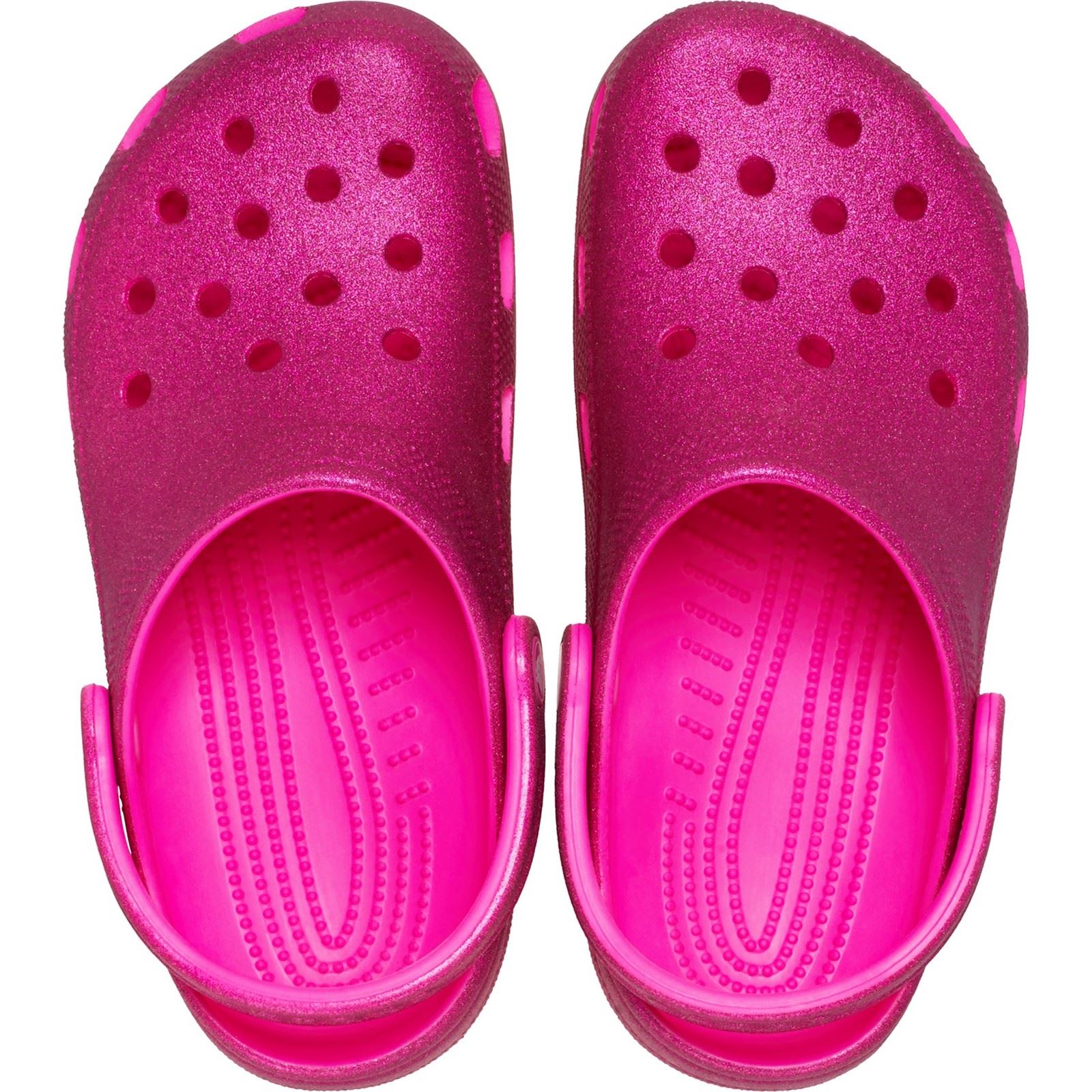 Crocs Classic Glitter Sabots écrasés Rose en Thermoplastique