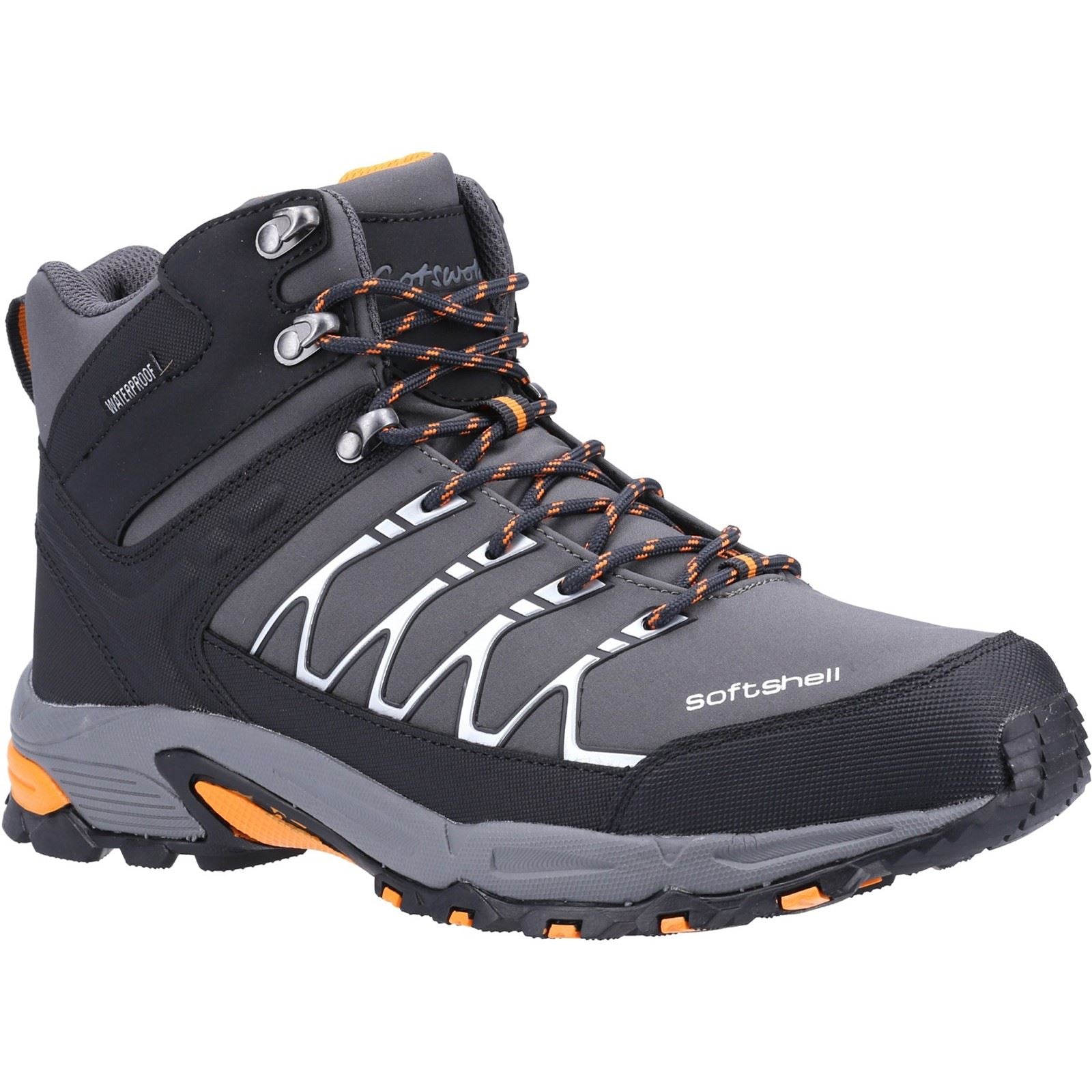 Cotswold Abbeydale Mid Bottes De Randonnée Grises/Oranges Pour Hommes