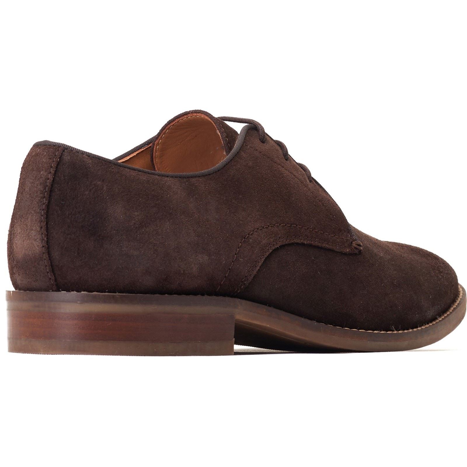 Base London Bronte Chaussures Oxford Marron Foncé Pour Hommes En Cuir