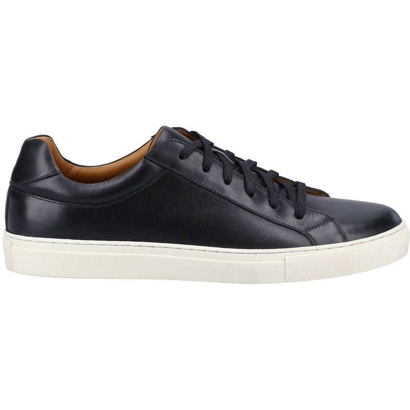 Hush Puppies Colton Baskets Noires En Cuir Pour Hommes