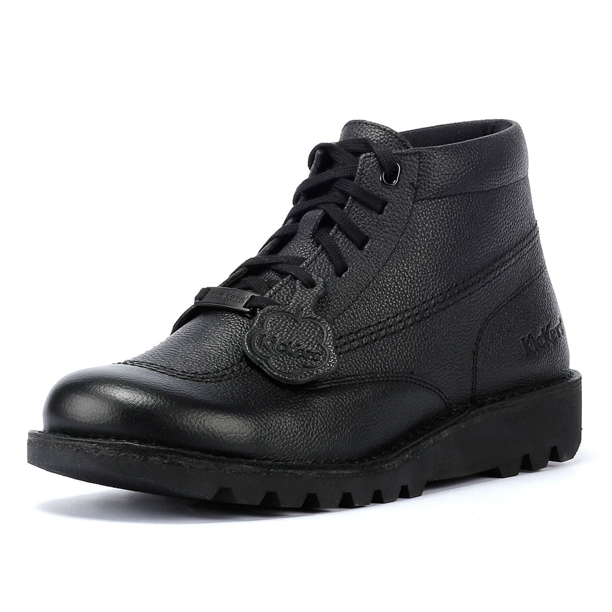 Kickers Kick Hi Tumble Bottes Noires En Cuir