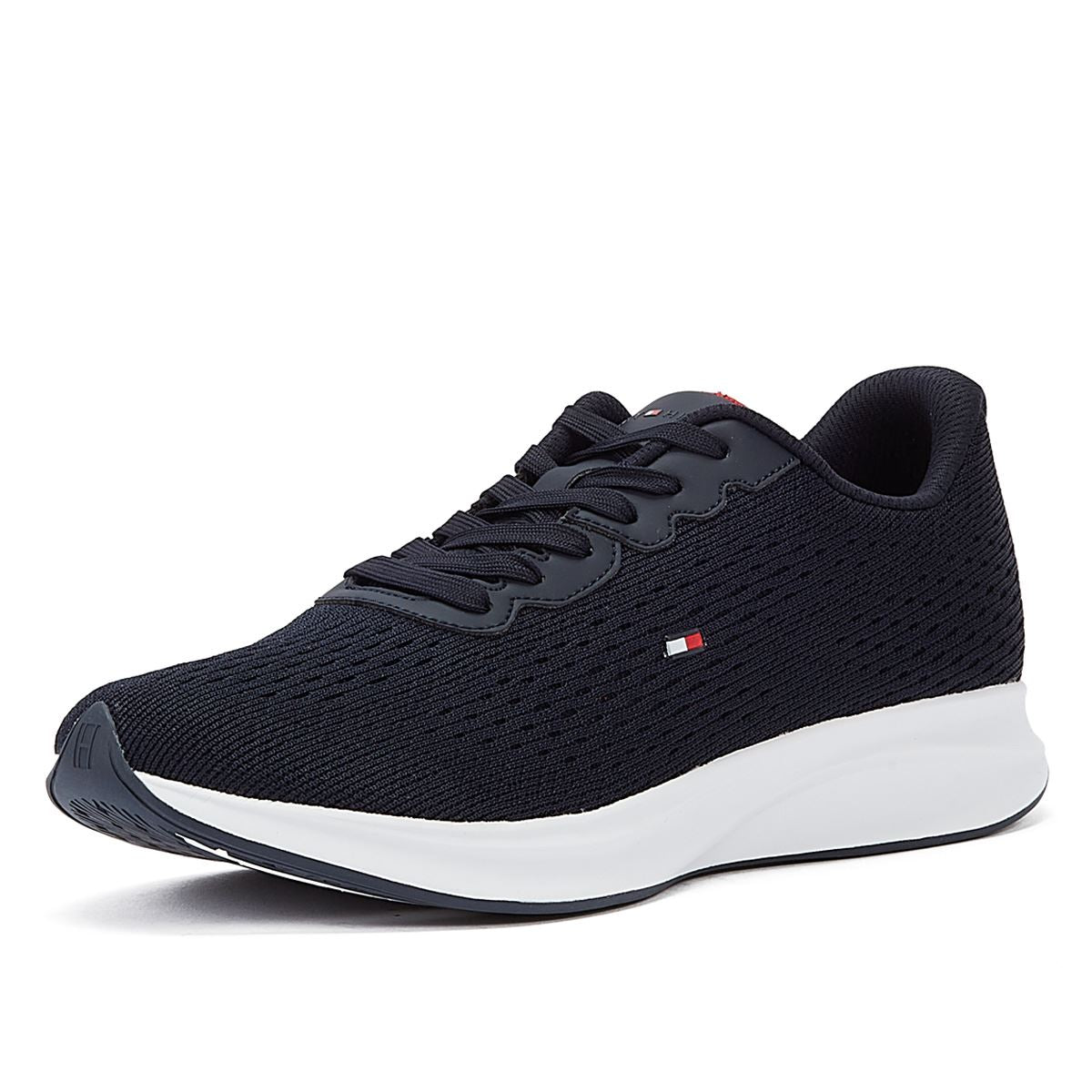 Tommy Hilfiger Light Runner Knit Flag Desert Sky Hommes Noir Trainer