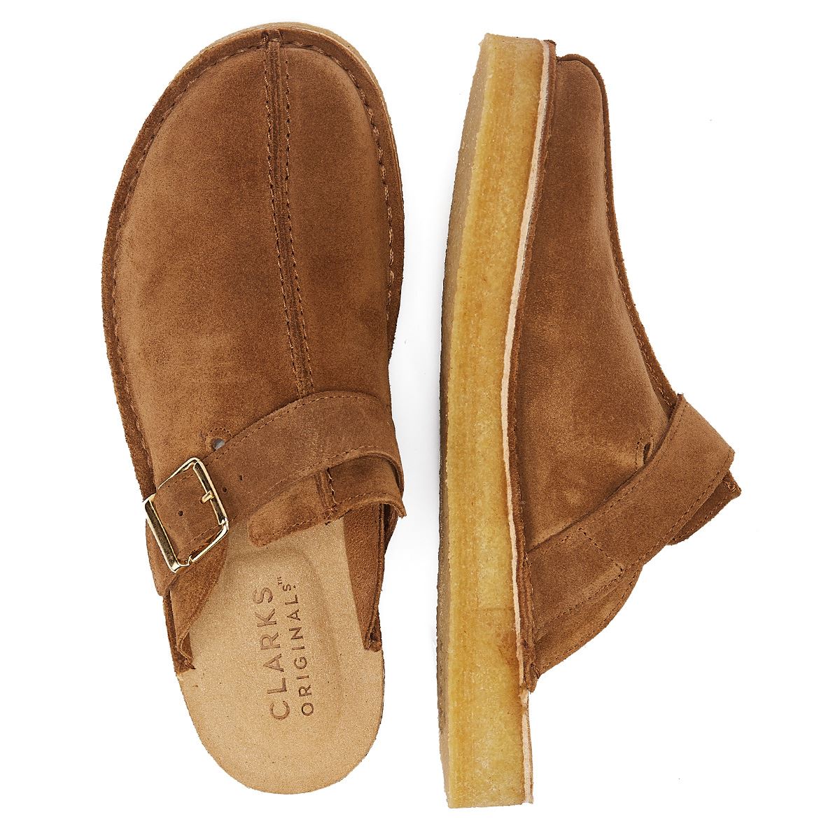 Clarks Originals Trek Mule Suede Sandales Homme Marron