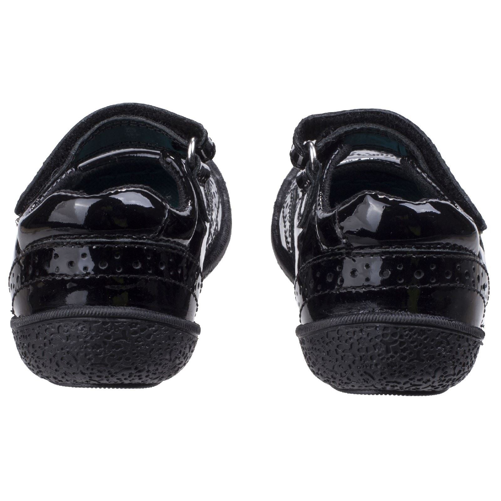 Hush Puppies Rina Junior Patent Chaussures Noires En Cuir Verni Pour Filles