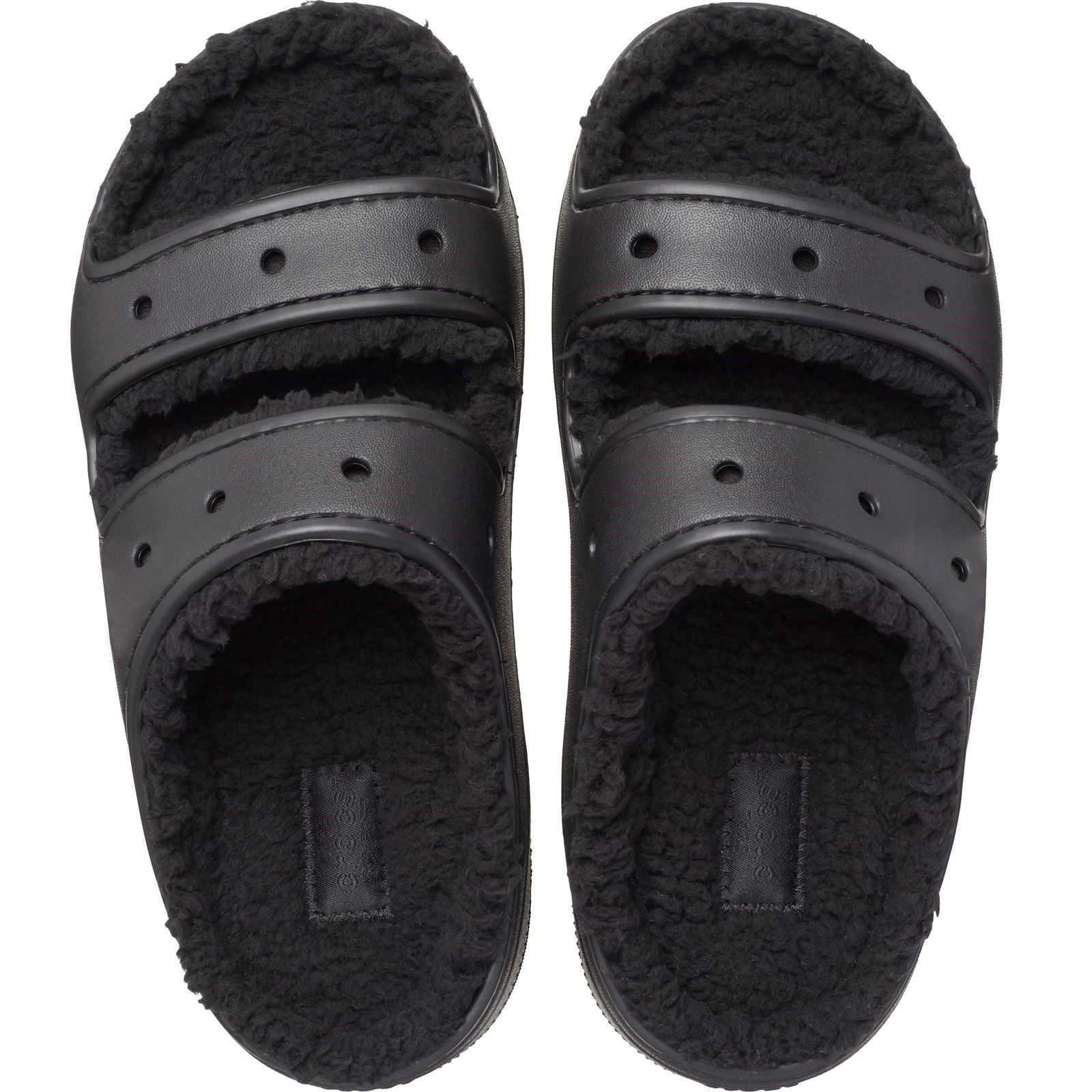 Crocs Classic Cozzzy sandales noires pour femme en thermoplastique