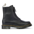 Dr. Martens 1460 Pascal Front Zip Bottes Noires En Cuir Pour Femmes