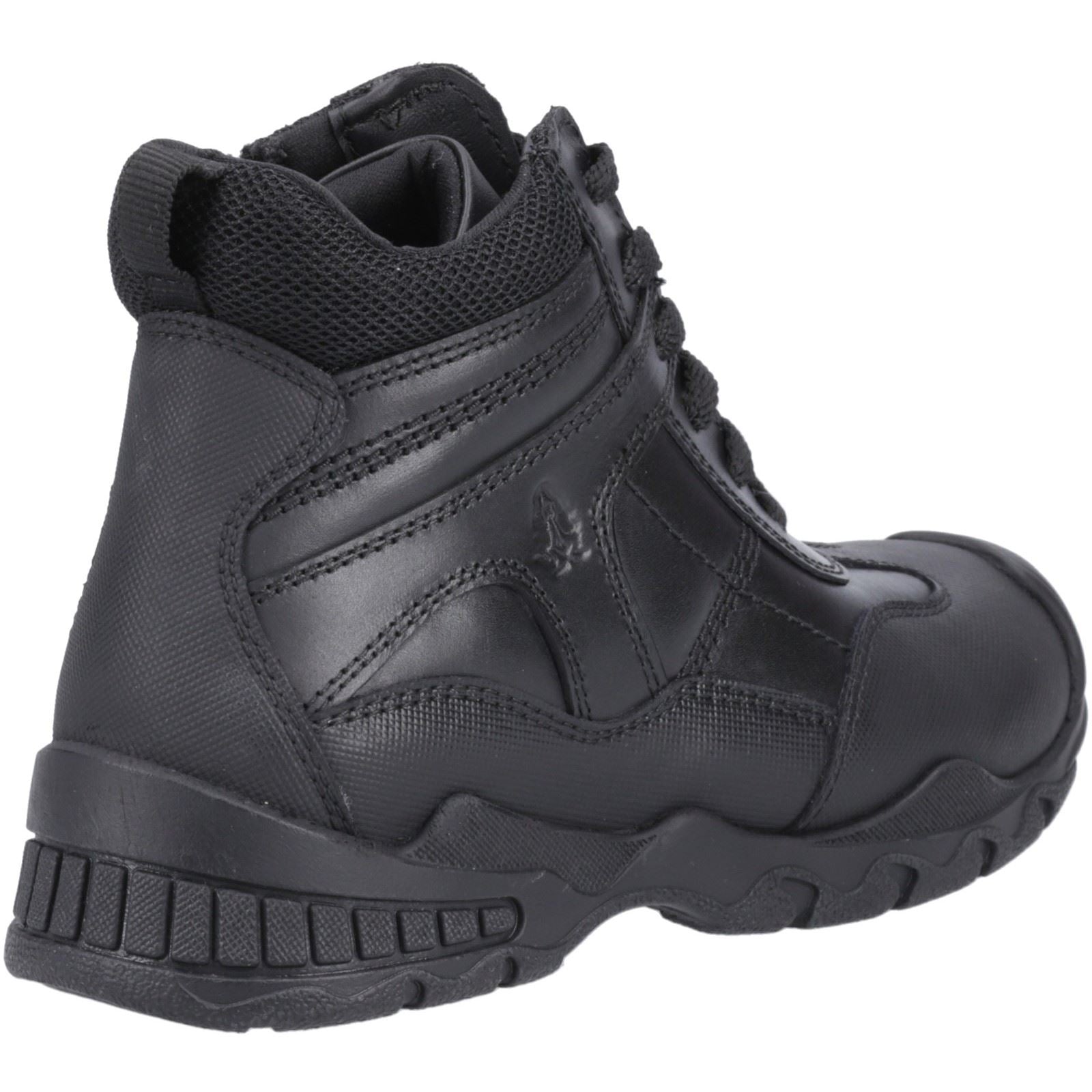 Hush Puppies Titus SNR Bottes Noires En Cuir Pour Garçons