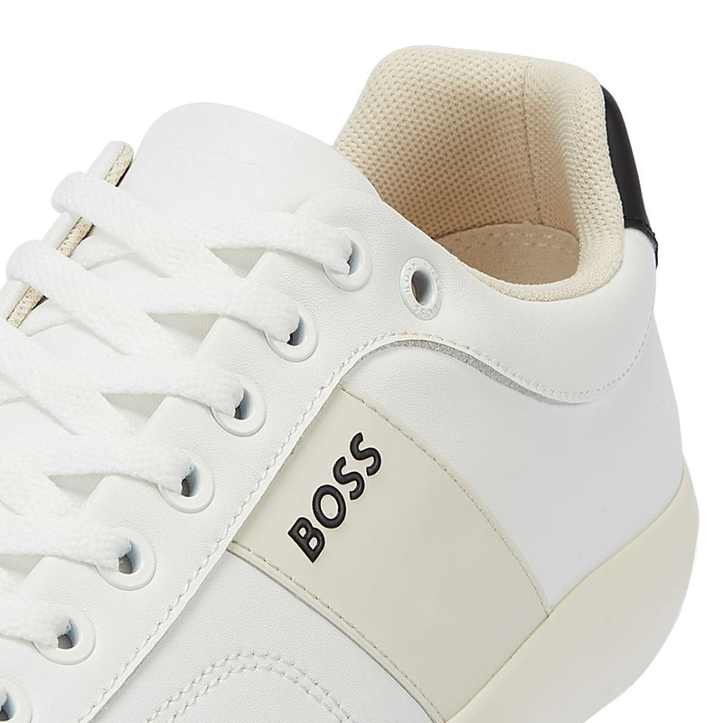 Boss Chaussures De Tennis Blanches Pour Hommes Aiden Open.