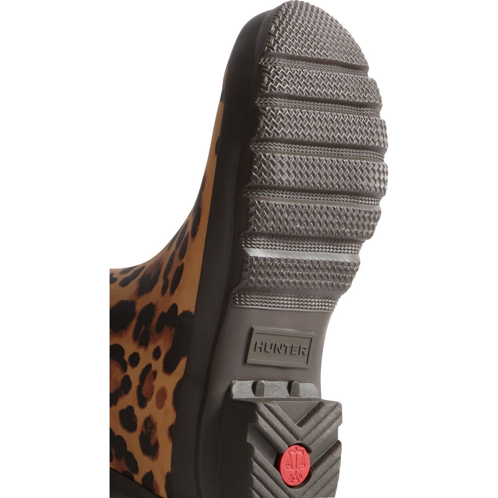 Hunter Womens Original Tall Leopard Boot Bottes En Caoutchouc Pour Femmes Imprimé Léopard/Marron Chocolat