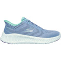 Skechers Go Walk Now Khloe Chaussures De Sport Textile Pour Femmes Bleu/Vert