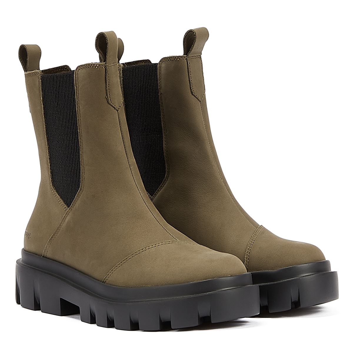 TOMS Bottes En Cuir Pour Femme Rowan Couleur Olive