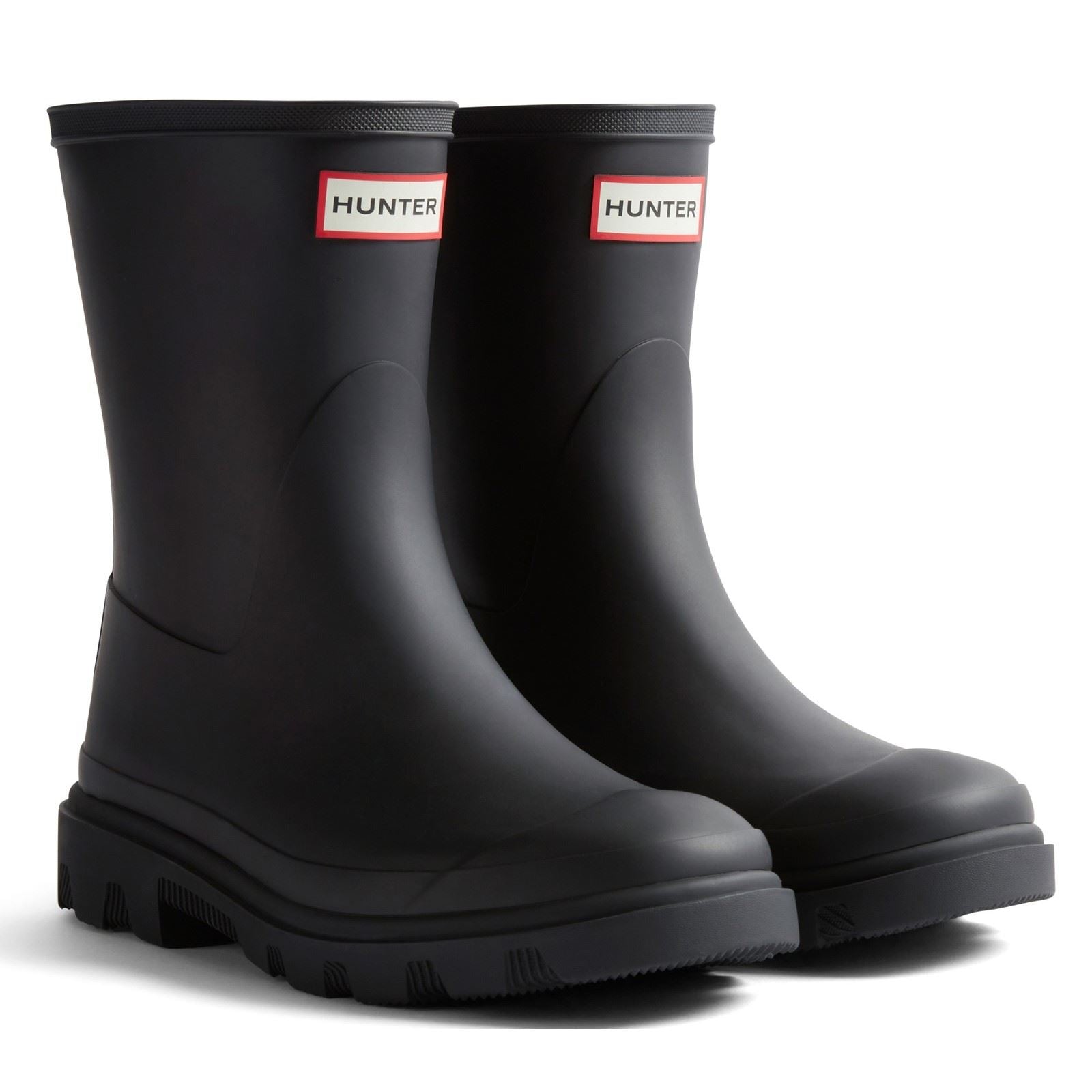 Hunter Downpour Short Boot Bottes En Caoutchouc Noires Pour Hommes